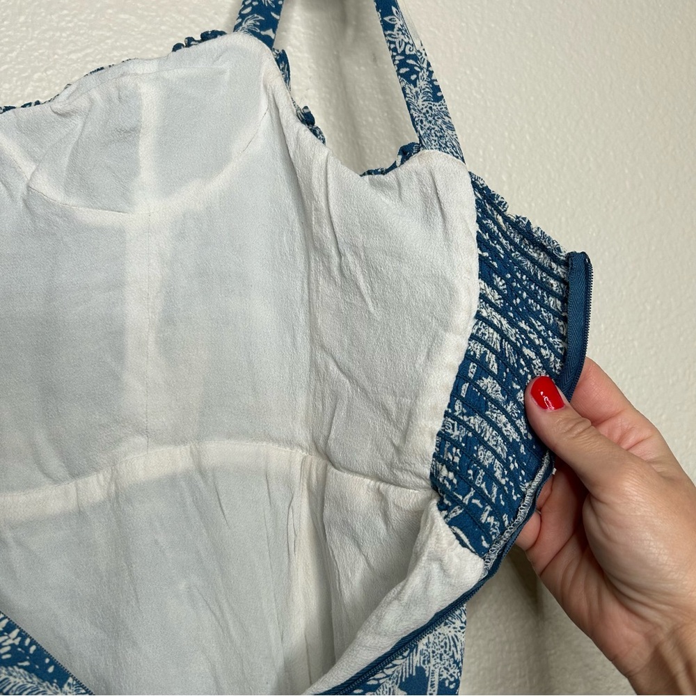Reformation Blue & White Printed Mini Dress - Picture 14 of 16